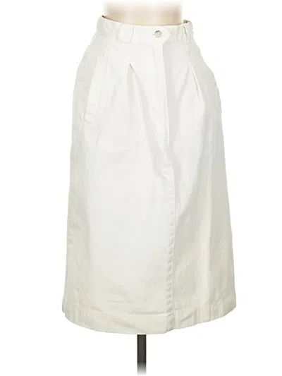 Pre-owned Talbots Casual Skirt In White
