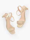 Talbots Cayden Metallic Nappa Block Heel Sandals - Gold - 11m  In Gold