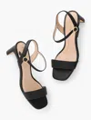 Talbots Cayden Nappa Block Heel Sandals - Black - 11m  In Black