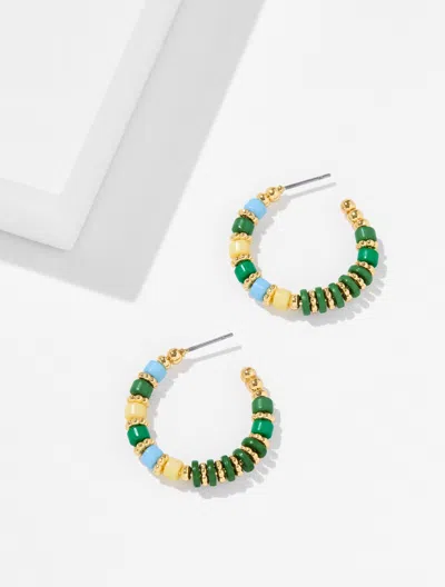 Talbots Celestine Hoop Earrings - Olive Leaf - 001  In Green