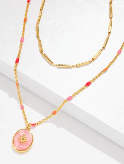 Talbots Celestine Necklace - Strawberry Ice - 001  In Pink