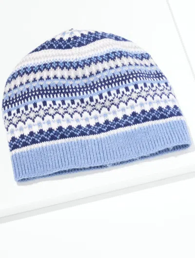 Talbots Chic Fair Isle Hat - Infinity Blue - 001