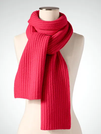 Talbots Chunky Cashmere Scarf - Red - 001