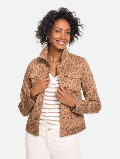 Talbots Classic Jean Jacket - Modern Leopard - Brown - Xs
