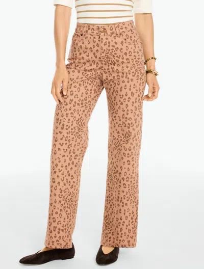 Talbots Classic Jean Trousers - Modern Leopard - Brown - 2  In Animal Print