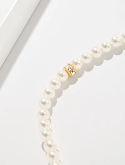Talbots Classic Pearl Necklace - Ivory Pearl/gold - 001