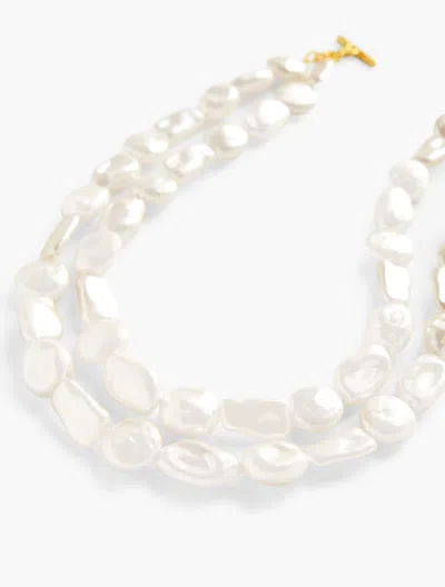 Talbots Classic Pearl Torsade Necklace - Ivory Pearl/gold - 001  In White
