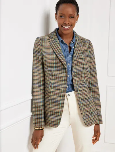 Talbots Classic Shetland Blazer - Lively Plaid - Sand Dollar - 22