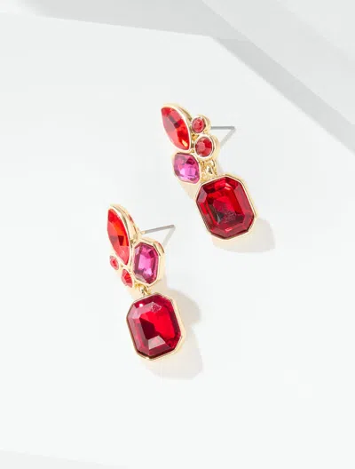 Talbots Cluster Cascade Earrings - Tango Red/gold - 001  In Tango Red,gold