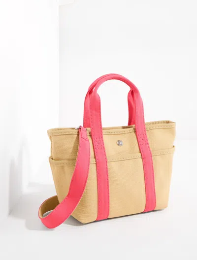 Talbots Coastal Classic Crossbody - Dark Natural/bright Coral - 001