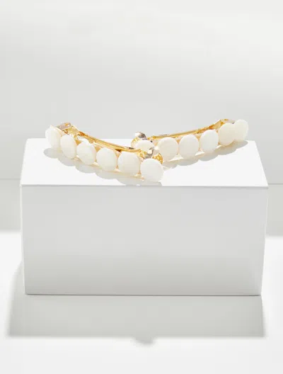 Talbots Coastal Mother Of Pearl Barrette - Set 2 - Ivory - 001  In White