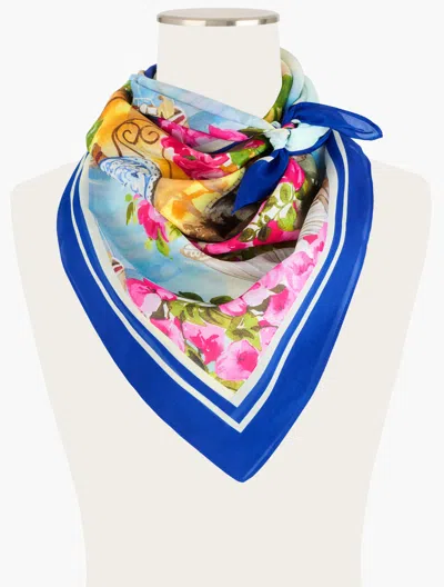 Talbots Coastal Scenic Square Scarf - Corn Silk - 001