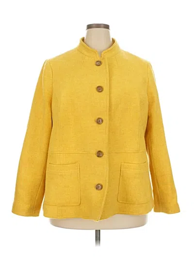 Pre-owned Talbots Coat In Yellow