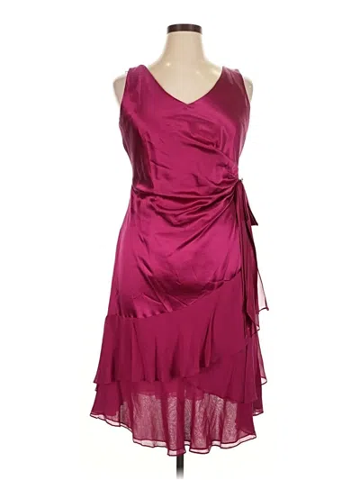 Pre-owned Talbots Cocktail Dress In Burgundy