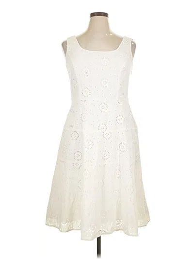 Pre-owned Talbots Cocktail Dress In White
