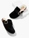 Talbots Colbie Suede Mules - Black - 11m  In Black