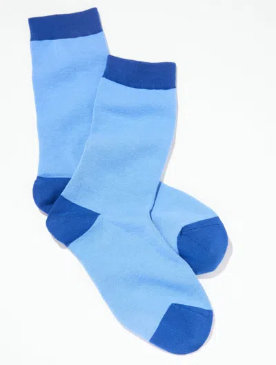 Talbots Colorblock Trouser Socks - Blue Majesty - 001