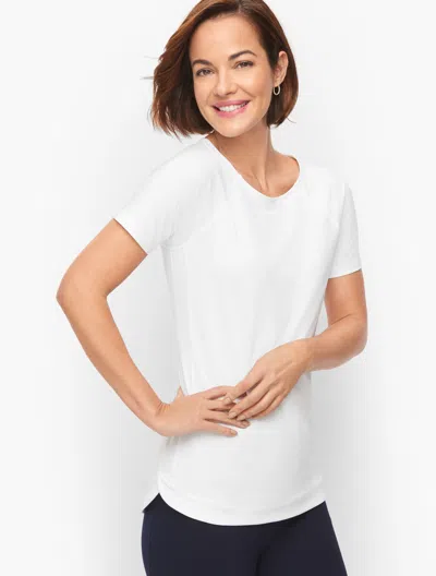 Talbots Petite - Cool Slub Active T-shirt - White - Large