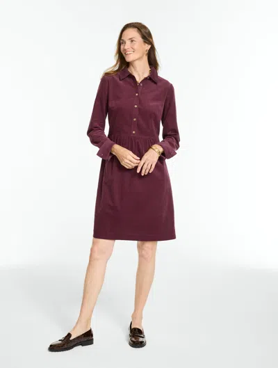 Talbots Corduroy Shirtdress - Rich Burgundy - 2
