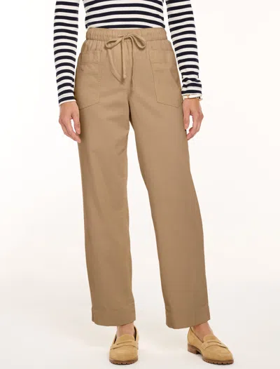 Talbots Corduroy Straight Leg Pull-on Pants - Sand Barrier - Xs - 100% Cotton