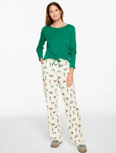 Talbots Cotton Sleep Set - Holiday Home - Ivory - Xl  In White