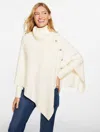 Talbots Cowl-neck Poncho - Ivory - Xs/s  In Multi