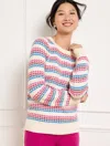 Talbots Plus Size - Crewneck Sweater - Wave Jacquard - Ivory - 3x  In Ivory