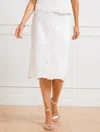 Talbots Misses - Crochet Pencil Skirt - White - 10 - 100% Cotton  In White