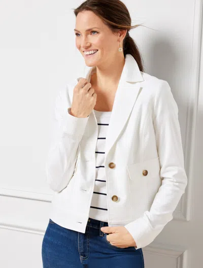 Talbots Crop Jacket - White - 22  In White