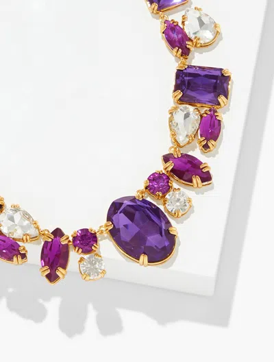 Talbots Crystal Ensemble Necklace - Violet Bouquet/gold - 001