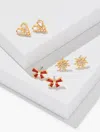 Talbots Dainty Stud Earring Gift Set - Clear/gold - 001  In Multi