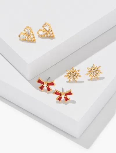 Talbots Dainty Stud Earring Gift Set - Clear/gold - 001  In Multi