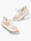 Talbots Darby Suede Metallic Sneakers - Ivory/gold - 10 1/2 M  In Multi