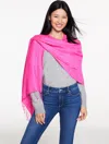Talbots Day To Night Knit Wrap - Violet Rose - 001  In Pink