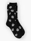Talbots Deco Flower Trouser Socks - Black - 001  In Black