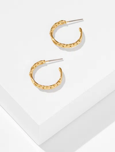 Talbots Delicate Chain Hoop Earrings - Gold - 001