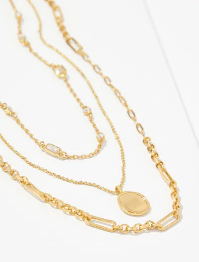 Talbots Delicate Layer Necklace - Gold - 001