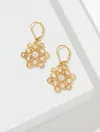 Talbots Delicate Shimmer Rosette Earrings - Gold - 001  In Gold