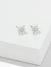 Talbots Delicate Starburst Stud Earrings - Clear Crystal/silver - 001
