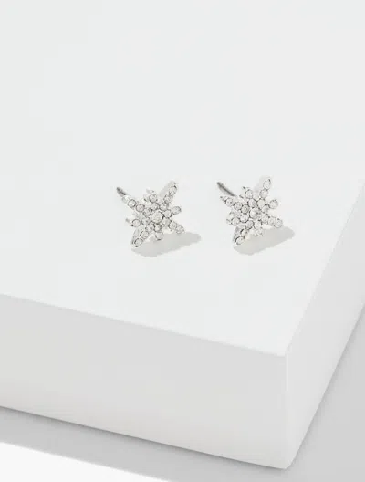 Talbots Delicate Starburst Stud Earrings - Clear Crystal/silver - 001
