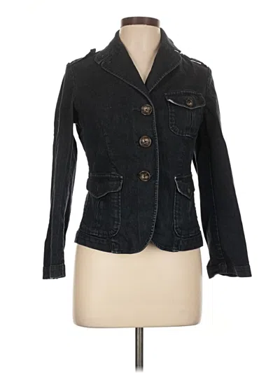 Pre-owned Talbots Denim Jacket In Black