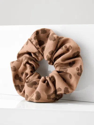 Talbots Denim Leopard Hair Tie - Brown - 001