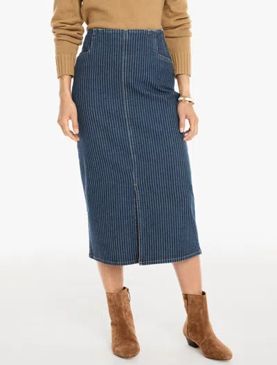 Talbots Denim Pencil Skirt - Pinstripe - Pinstripe Denim - 2