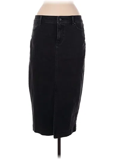 Pre-owned Talbots Denim Skirt In Black
