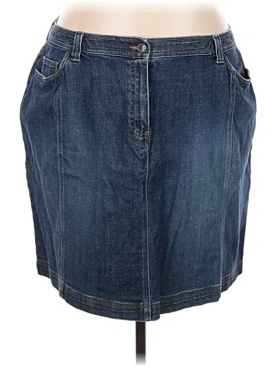 Pre-owned Talbots Denim Skirt In Blue