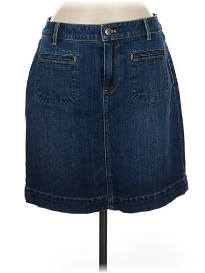 Pre-owned Talbots Denim Skirt In Blue