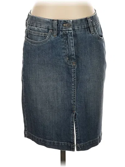 Pre-owned Talbots Denim Skirt In Blue