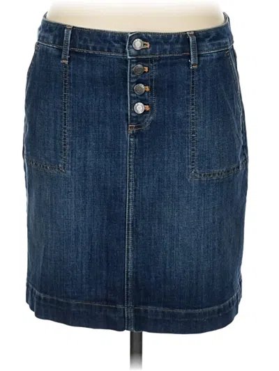 Pre-owned Talbots Denim Skirt In Blue