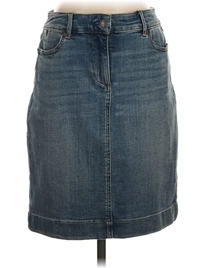 Pre-owned Talbots Denim Skirt In Blue