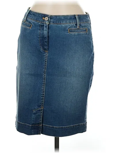 Pre-owned Talbots Denim Skirt In Blue